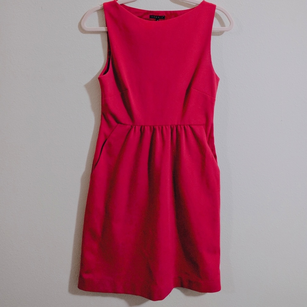 Theory Red Sheath Dress
